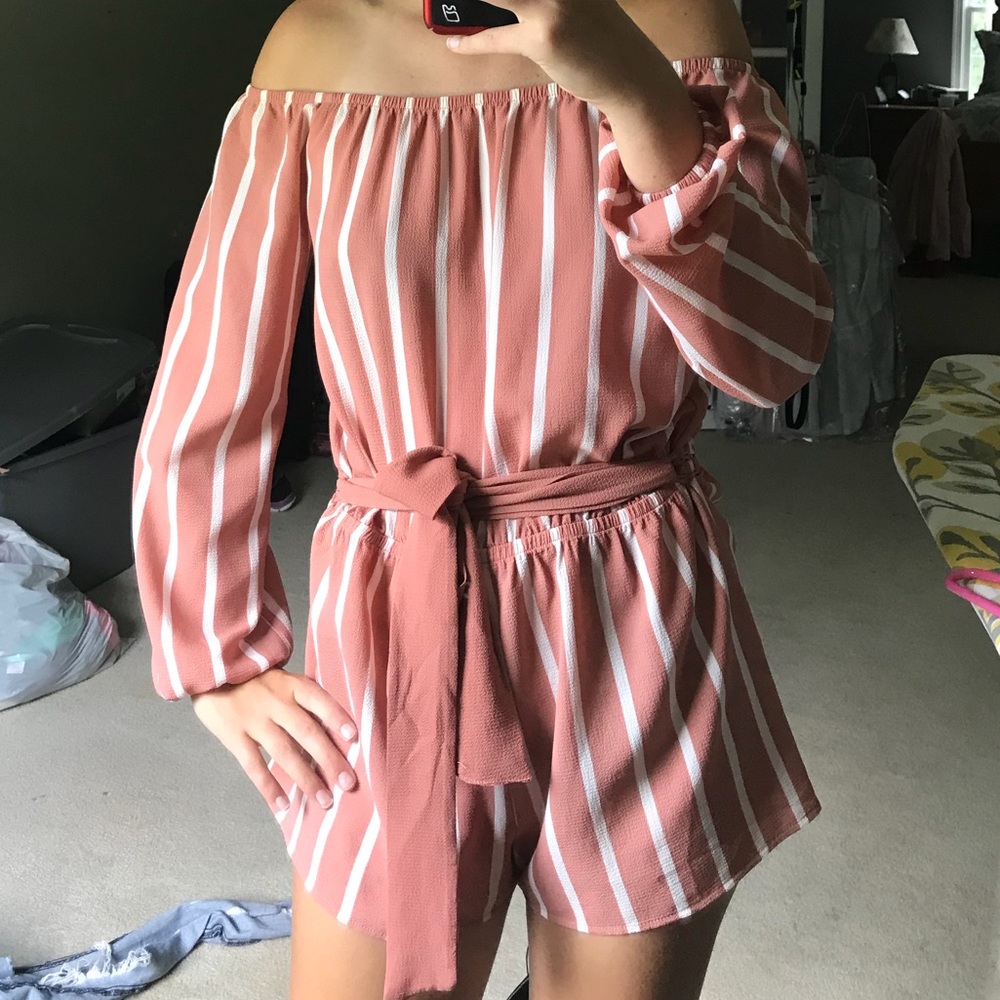 off the shoulder romper